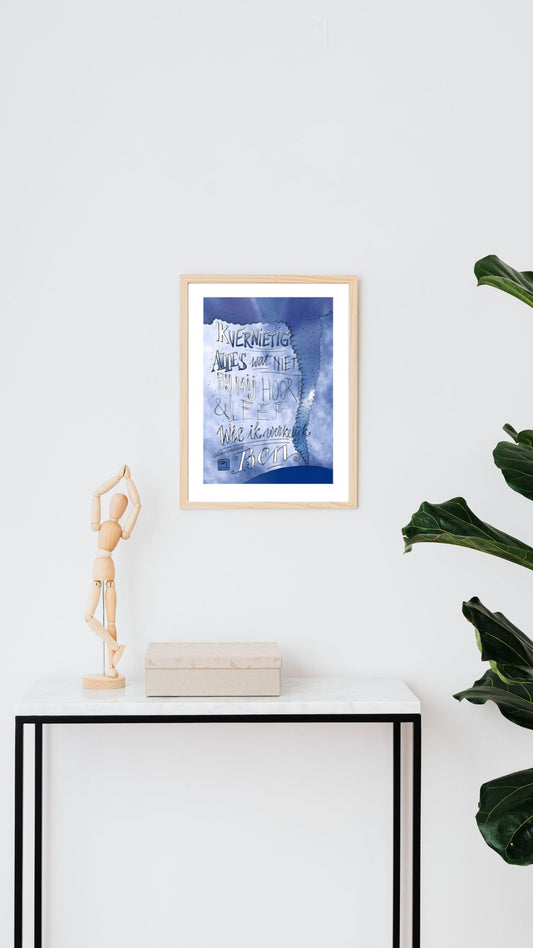 Art Print: Blauwe Storm affirmatie