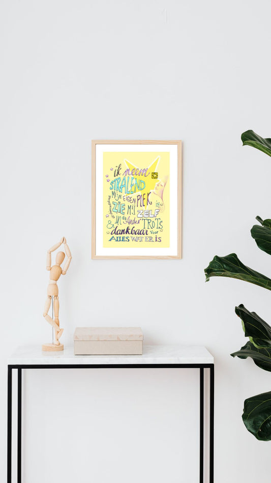 Art Print: Gele Ster affirmatie