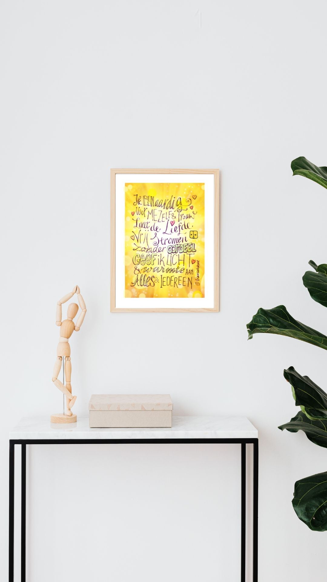 Art Print: Gele Zon affirmatie