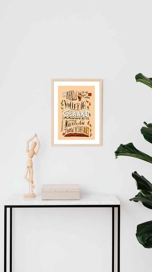 Art Print: Rode Aarde affirmatie