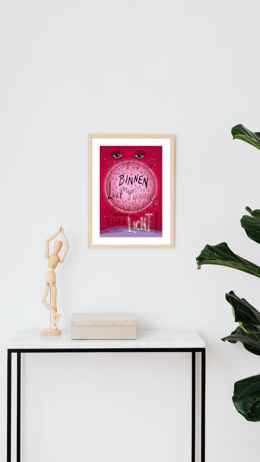 Art Print: Rode Maan affirmatie