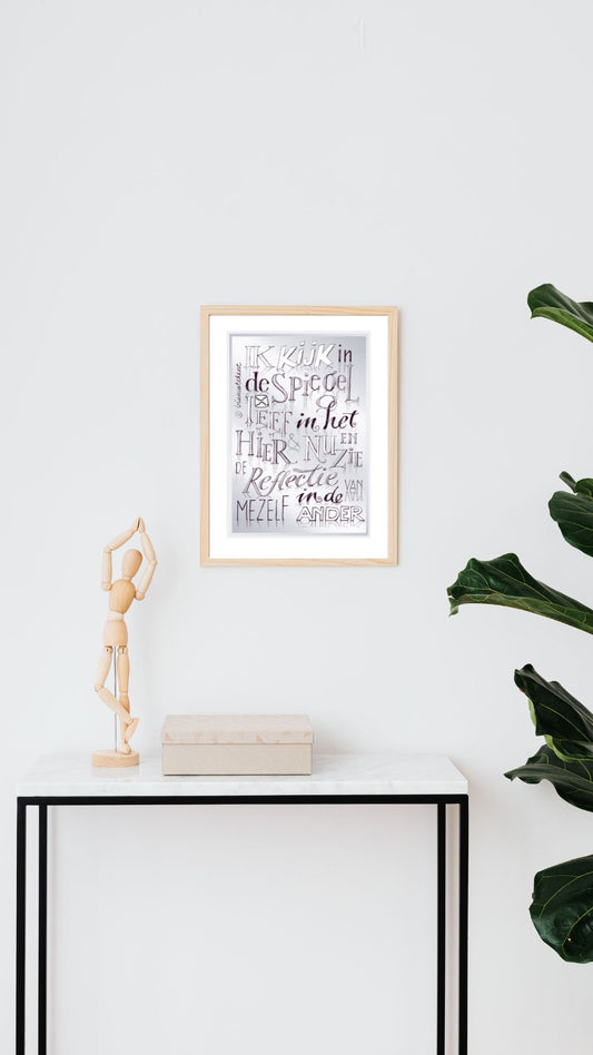 Art Print: Witte Spiegel affirmatie
