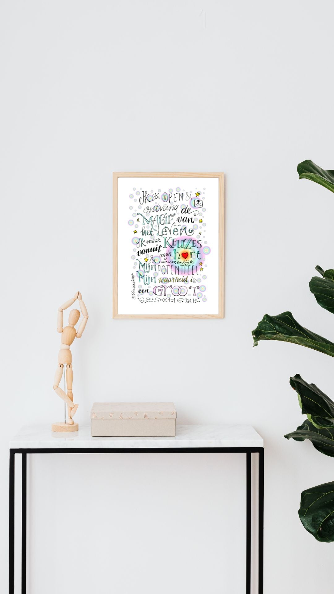 Art Print: Witte Tovenaar affirmatie