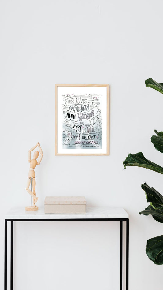 Art Print: Witte Wind affirmatie